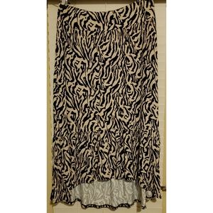 PLUS SIZE Animal Print High-Low Full Length Skirt
